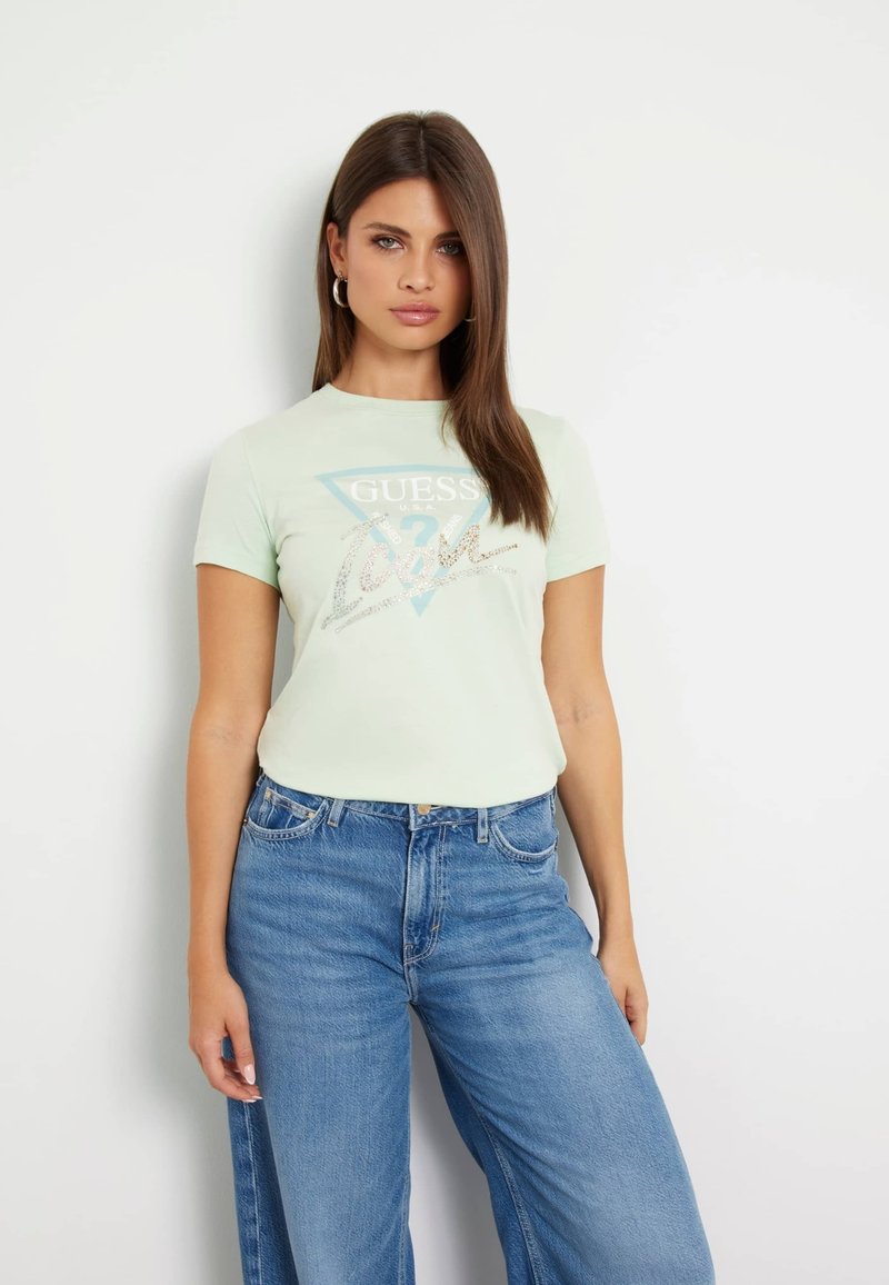 Guess - T-shirt z nadrukiem