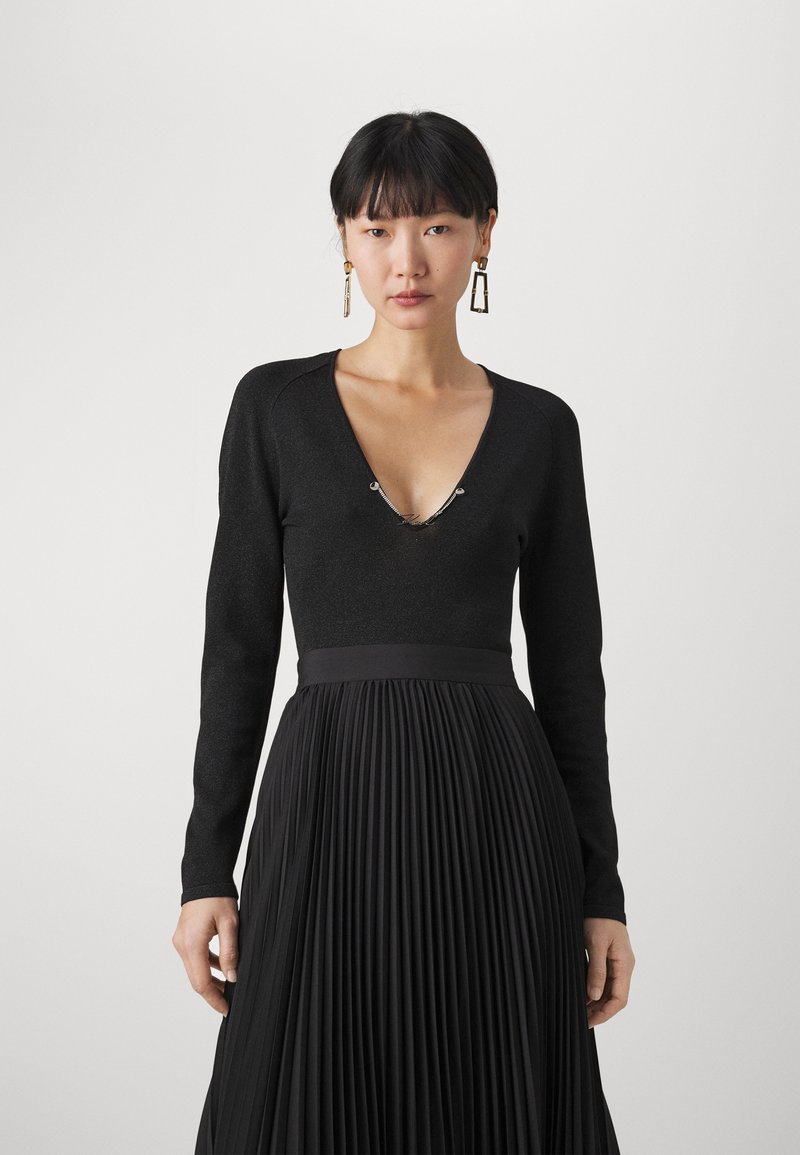 Pull Femme Karl Lagerfeld Taille S/P Noir - Style Élégant, Occasion Très Bon État