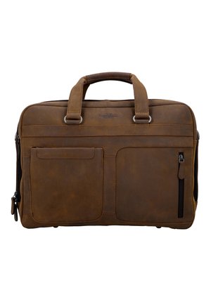 Gusti Leder LAPTOPTASCHE RIPLEY UNISEX - Computertasker - nussbaum