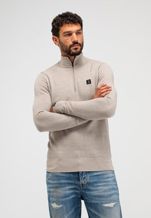 STRUCTURE HALFZIP - Jumper - lt sand