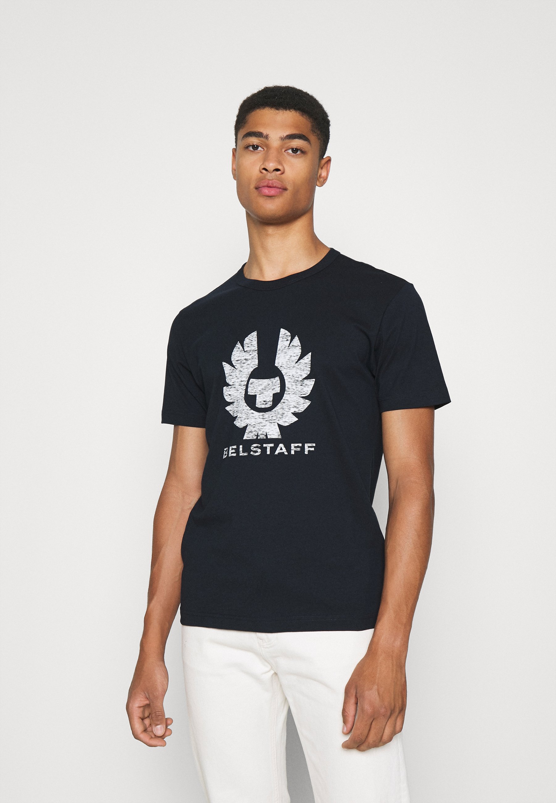Belstaff - Camiseta estampada dark white/azul - Zalando.es