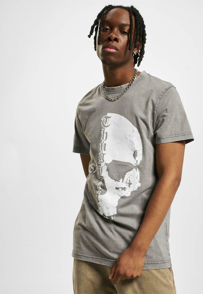 Thug Life T-shirts med print - asphalt