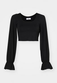 HARPER CUFF SLEEVE CROP - T-shirt à manches longues - black