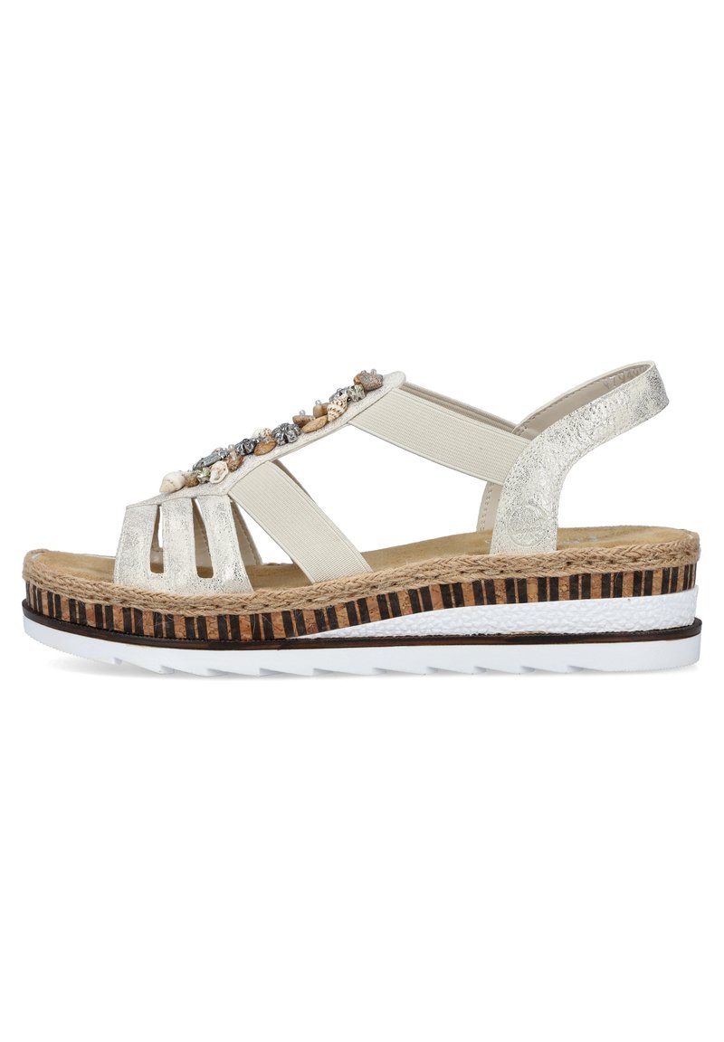 Rieker Scarpe Con Plateau Donna: Pelle Morbida, Chiusura A Strappo, Suola In Plastica, Comode E Alla Moda