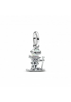 SKIEUR EN AVEC OPALE CRÉÉE EN LABORATOIRE ET ZIRCONE CUBIQUE TRANSPARENTE - Ciondolo - argentée couleur