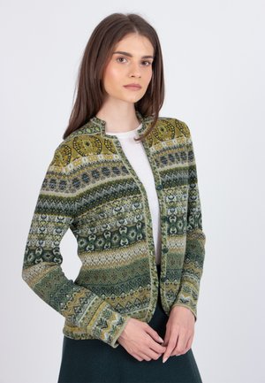 JACQUARD RE-DANDY PATTERN - Kardigán - salvia