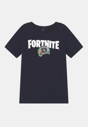 NKM FORTNITE FRAME BOX - Print T-shirt - dark sapphire