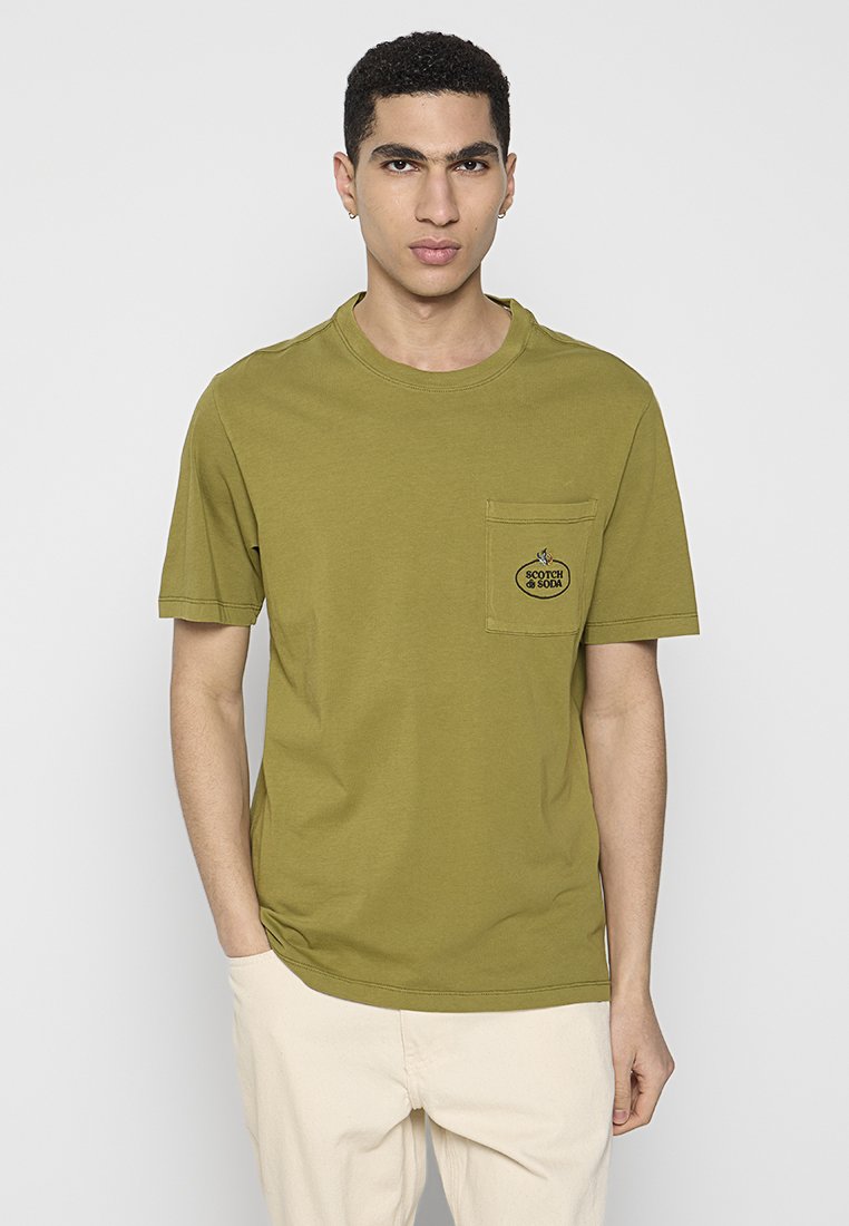Scotch & Soda T-shirt basic olijfgroen Scotch & Soda T-shirt basic olijfgroen
