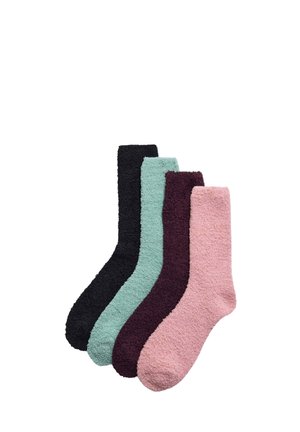 4 PACK - Calcetines - pink/black/light green/brown