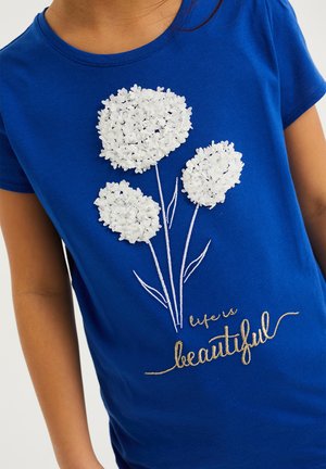 Print T-shirt - cobalt blue