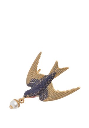 FABLE ENGLAND SWALLOW & PEARL - Brooch - blue gold-coloured