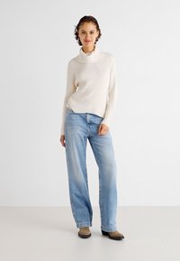 ONLY ONLKATIA SADDLE ROLL NECK - Maglione - whitecap gray melange