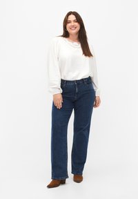 Zizzi AUS MIT DETAILS - Blúzka - bright white
