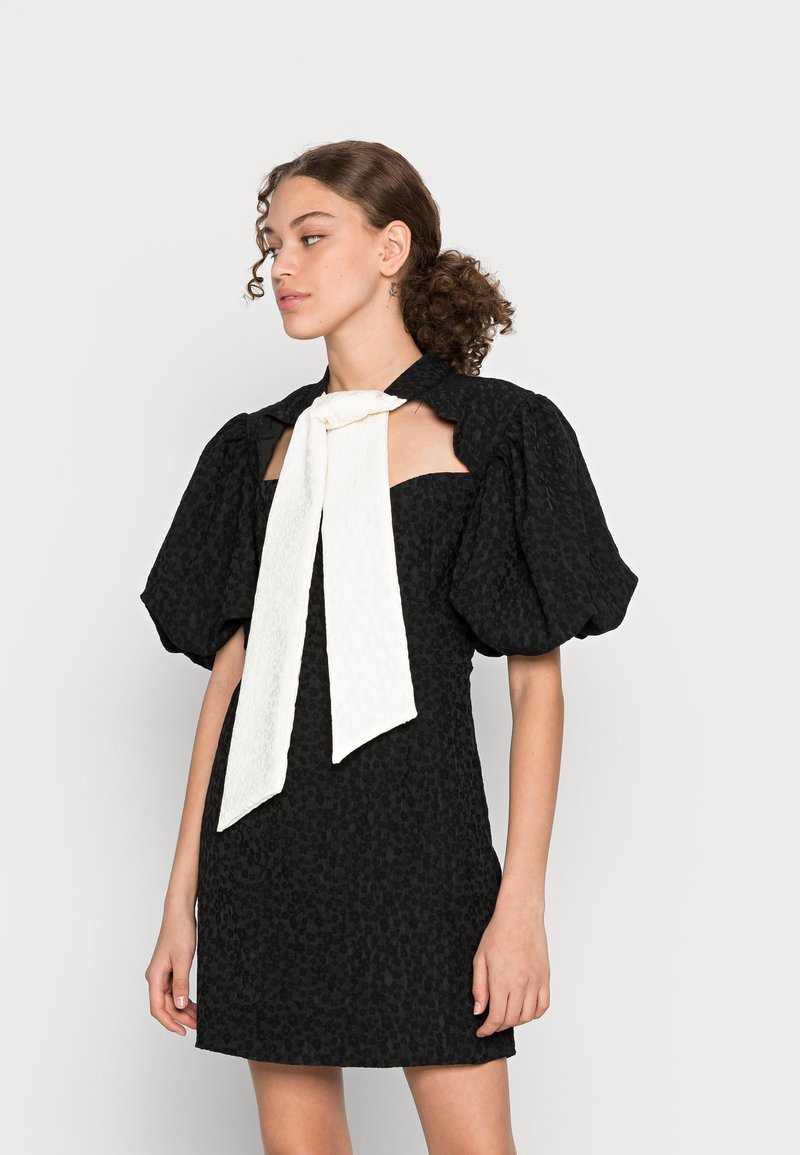 Sister Jane FAUNA JACQUARD MINI DRESS - Vestido de cocktail / Vestido de festa - black