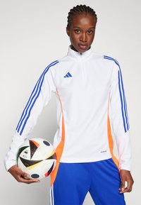 adidas Performance TIRO TRAINING TOP  - Langærmet T-shirt - white/lucid blue/app solar red