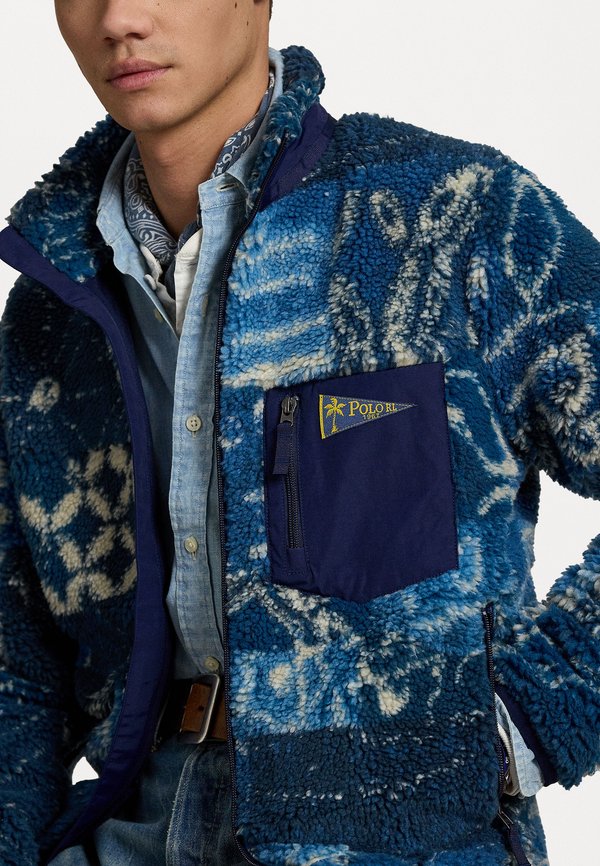 SHIBORI-INSPIRED FLEECE JACKET - Fleece jacket - indigo shibori4