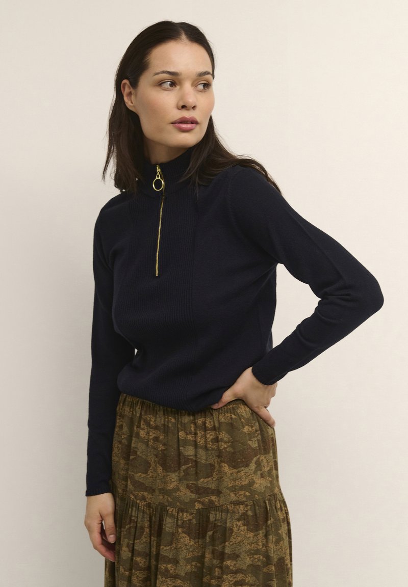 Cream CRCHRISTINE Fleece jumper pitch black/black Zalando.ie