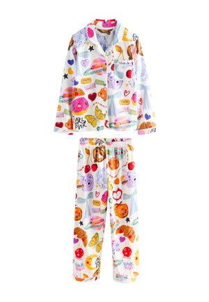 Next REGULAR FIT - BUTTON THROUGH SET - Nattøj sæt - ecru white food print