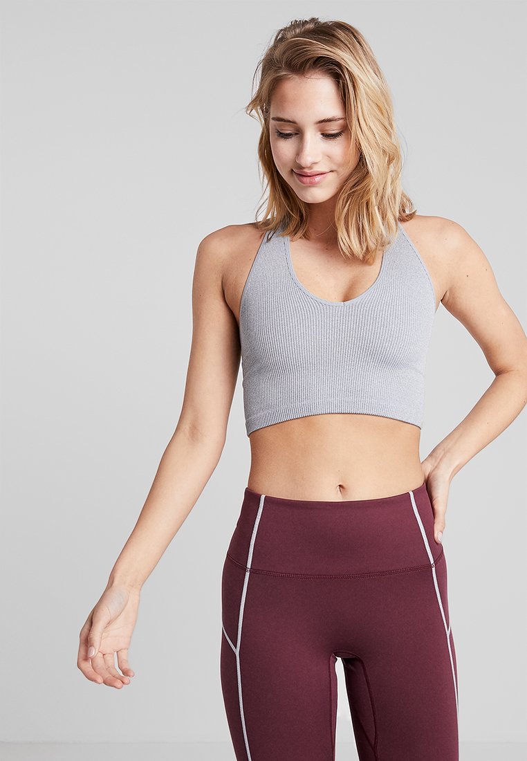 Free People FREE THROW CROP SportBH mit leichter Stützkraft grey