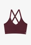 ESSENTIAL MEDIUM SUPPORT SPORTS BRA WITH ADJUSTABLE CROSS BACK - Brassières de sport à maintien normal - 304 - bordeaux