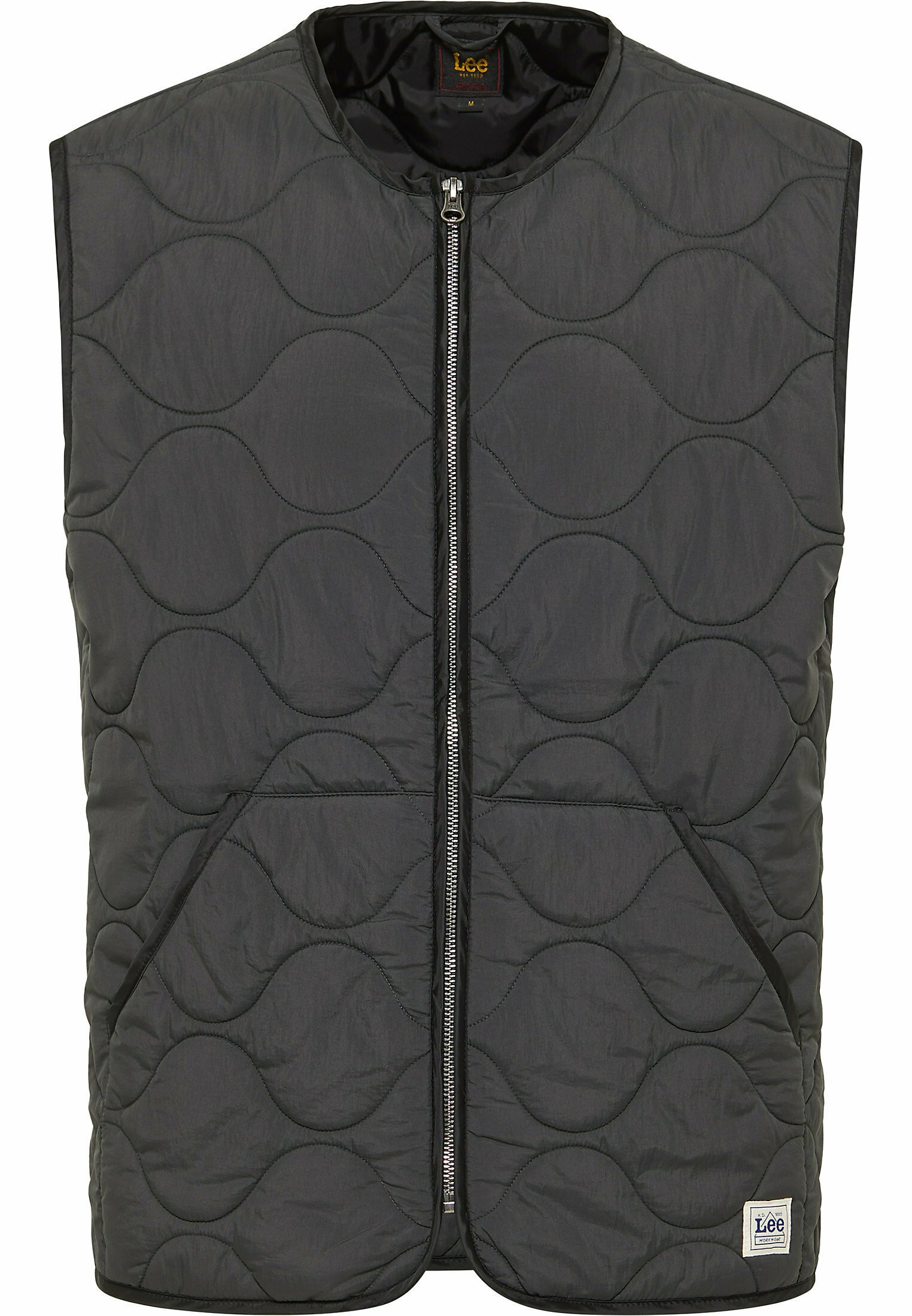 Lee VEST - Waistcoat - washed black/black denim - Zalando