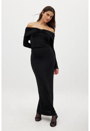 NA-KD, OFFSHOULDER - Maxi šaty - black