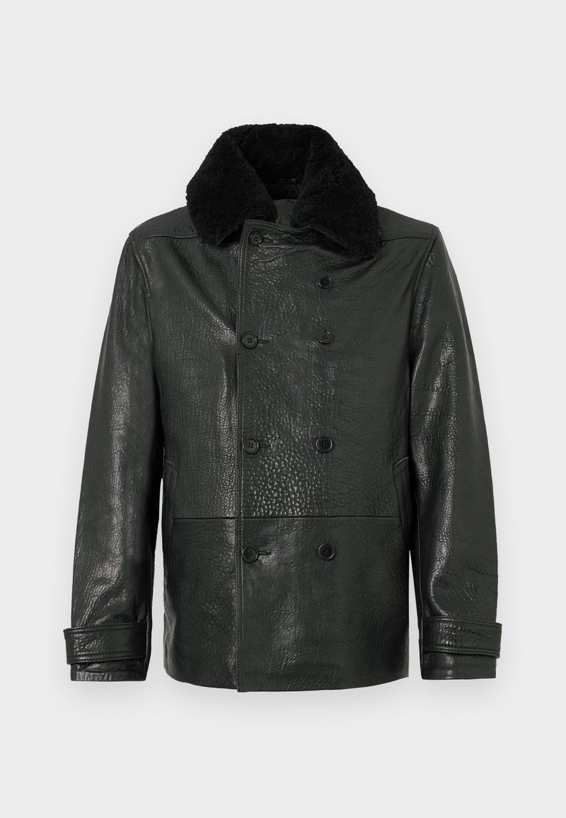 AllSaints HAMLET - Leather jacket - black - Zalando.co.uk