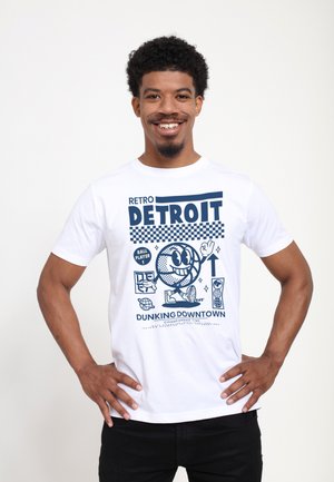 MATT KEELING RETRO DETROIT - Print T-shirt - white