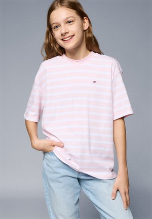 STRIPE UNISEX - Majica kratkih rukava s printom - light pink heather