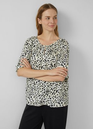 s.Oliver STRUKTURIERTE MIT RAFFUNG - Blouse - creme