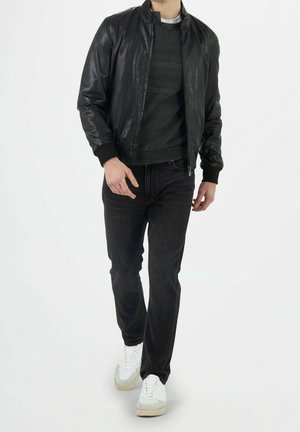 Giacca di pelle - black