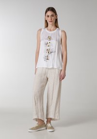 Deha PINSTRIPED SLOUCHY - Kalhoty - crema