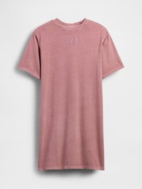 Solid dusty rose short-sleeve T-shirt with a crew neck and subtle "GAP" logo on the chest.