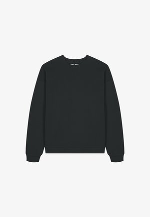 Must have pikkade varrukatega must crewneck-sviiter, millel on soonikuga mansetid ja äär, valmistatud pehmest materjalist ning omab klassikalist ja minimalistlikku disaini.