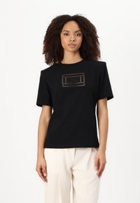 Elisabetta Franchi WOMEN - Tričko s potlačou - nero