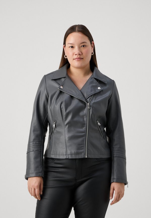 CAREMMY BIKER - Faux leather jacket - magnet