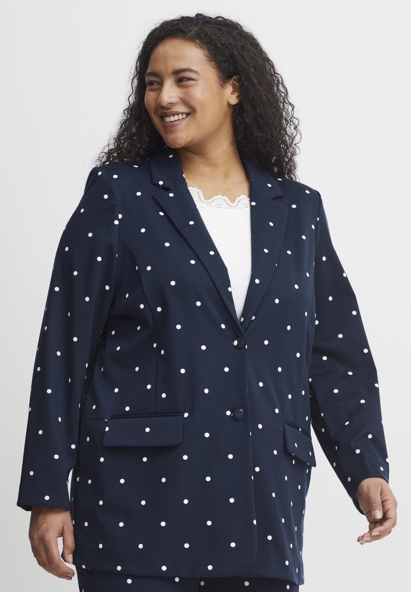 Fransa - FPBLENDA  - Kort kappa / rock - navy blazer mix, Förstora