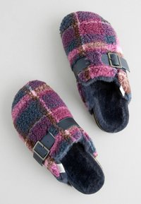 Laura Ashley BORG - REGULAR FIT - Papuče - navy pink check