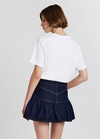 Calliope GONNA-CON FRILL - Gonna a campana - blu denim scuro
