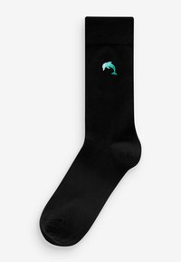 Next EMBROIDERED FIVE PACK - Zoknik - black sealife