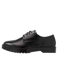 Zign - LEATHER UNISEX - Lietišķas šņorkurpes - black Miniatūras attēls 1