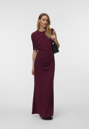 Vero Moda, VMKASSANDRA CAPE MAXI DRESS  - Maksikleit - windsor wine