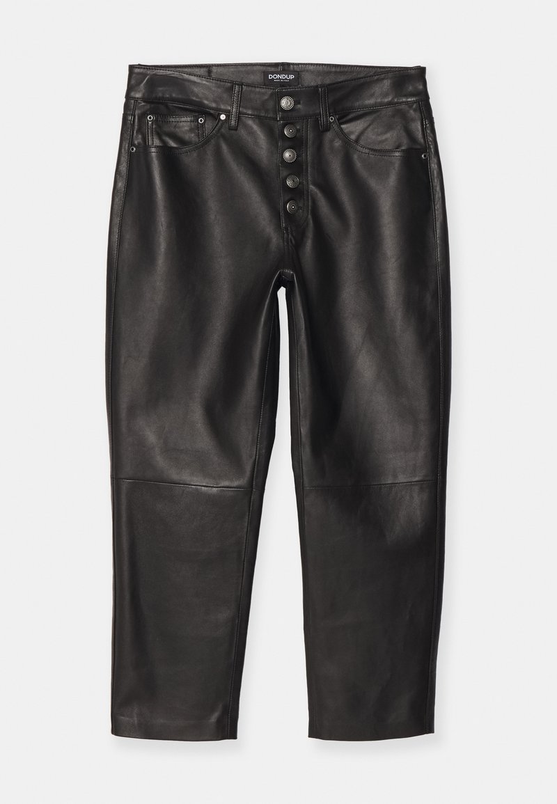 Dondup Leren broek zwart
