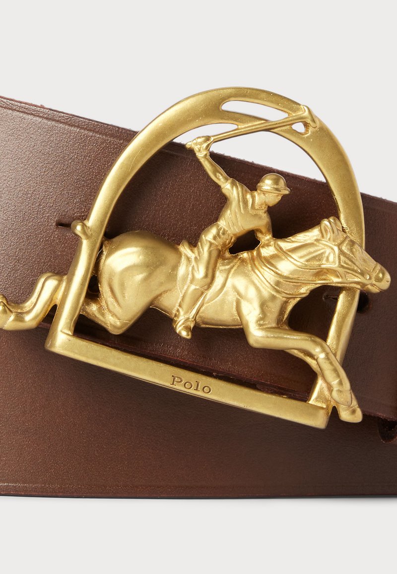 Polo Ralph Lauren EQUESTRIAN BUCKLE LEATHER BELT Belt brown - Main Image