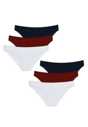 6 PACK - Slip - ecru bordeaux navy