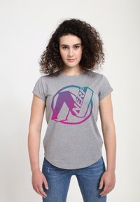 Henry Tiger NERF HALFTONE FILL - T-shirts print - melange grey