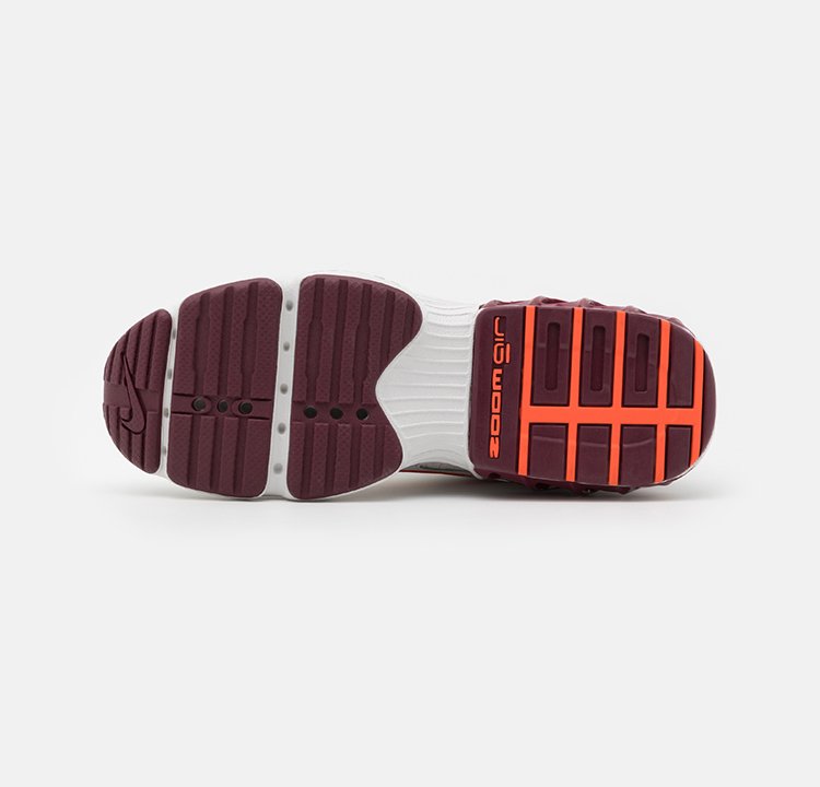 Nike Sportswear ZOOM AIR FIRE - Sneaker low - dark beetroot/summit  white/orange/light lemon twist/weiß - Zalando.de