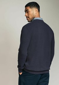 Next MOCK - Strickpullover - navy blue gingham
