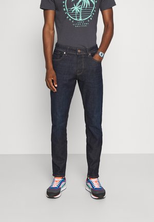 SLHSLIM LEON - Jeans a sigaretta - dark blue denim