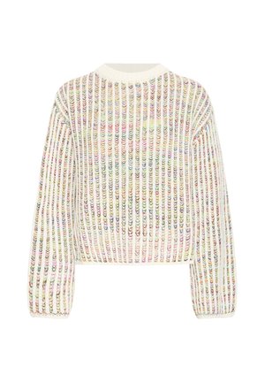 ICHI, IHANILA LS - Striktrøje - cloud dancer w multicolor